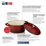 Kela 11948 Cocotte en Fonte Emaillée Ronde, Diamètre 26 cm, 5 litres, Rouge Calido