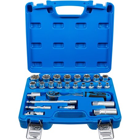 BGS 2227 | Coffret de Douilles à profil ondulé | 10 mm (3/8") | 26 pièces