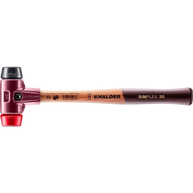 Halder Simlpex EH 3026 Maillet en Caoutchouc/Plastique 30 mm