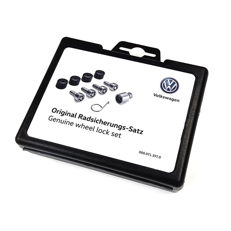 Image secondaire de Volkswagen 000071597D Lot de 4 boulons de roue M14 antivol de roue