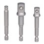 KS Tools - 514.1105 - Jeu de 3 adaptateurs porte-douilles - 6 pans - 1/4" - 3/8" - 1/2"
