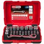 KS Tools - 918.3050 - Coffret de douilles traversantes 1/4 - 5 à 14 mm - Embouts de vissage - Tête de cliquet inclinée à 15° - U