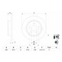 Bosch BD1592 Disques de frein - certification ECE-R90-1 jeu de 2 disques