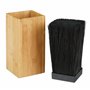 Relaxdays 10028872 Bloc Bambou Non Garni, Porte Bois, Rangement Universel 6 Couteaux, H x D 24x12 cm, Nature