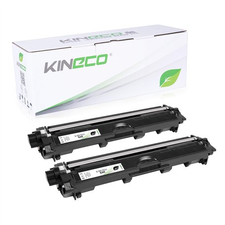 Kineco Pack de 2 Cartouches de Toner Compatible avec Brother TN241BK HC Noir DCP-9020 CDW HL-3140 CW HL-3150 CDN CDW HL-3170 CDW