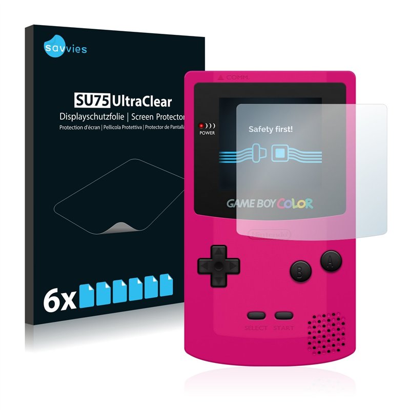 savvies Protection Ecran pour Nintendo Gameboy Color (6 Pièces) - Film Protection Ultra Clair