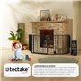 tectake® Barrière de Sécurité Clôture Cheminée pour Enfant Chien Chat Pare-Feu Bébé Barrière escalier Barrière Cage Pare-feu Gri