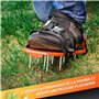 GRÜNTEK Aérateur Gazon Pelouse Sandales Chaussures à Clous Aération Réagreage Sol Epoxy. Clous en Acier, Boucles en Métal, Taill
