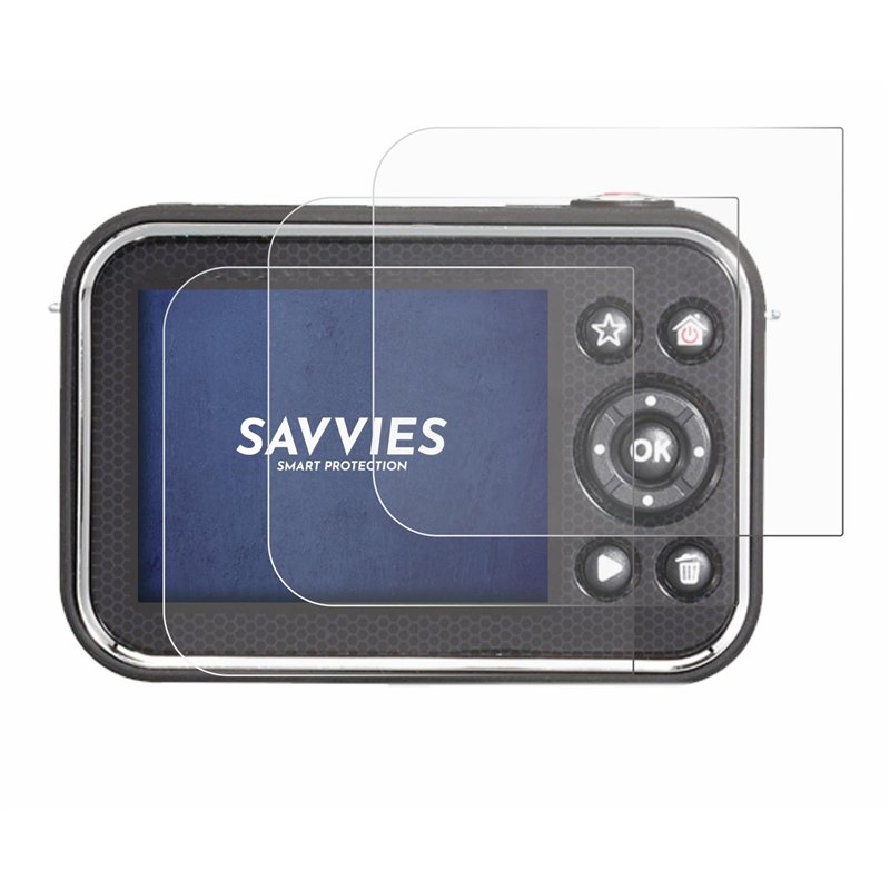 Image secondaire de savvies Protection Ecran pour Vtech Kidizoom Video Studio HD (6 Pièces) - Film Protection Ultra Clair