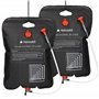 Navaris Douche Solaire - Lot 2X Douche Solaire de Camping 20L - Sac d'eau randonnée Festival activité extérieure - Douchette ave