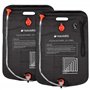 Navaris Douche Solaire - Lot 2X Douche Solaire de Camping 20L - Sac d'eau randonnée Festival activité extérieure - Douchette ave