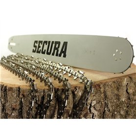 SECURA Chaînes et Guide-chaînes pour Tronçonneuses 3/8' 1