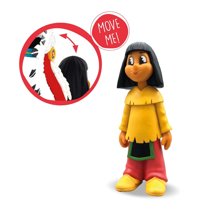 Image secondaire de Bullyland 43364 - Figurine de Jeu, Yakari avec décoration en Plumes, Environ 11 cm de Haut, Figurine Peinte à la Main, sans PVC,