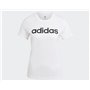 adidas Femme Essentials Slim Logo Tee, White / Black, M