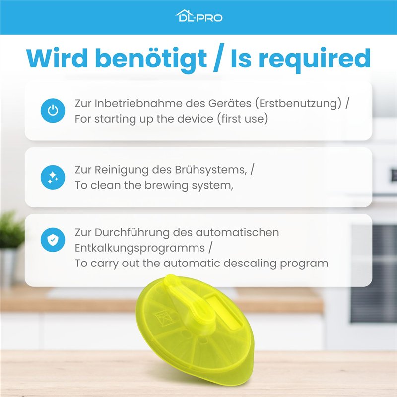 Image secondaire de DL-pro Disque de nettoyage T-Disc jaune pour Bosch Siemens 17001490 00576836 compatible avec Tassimo la machine à café à capsule