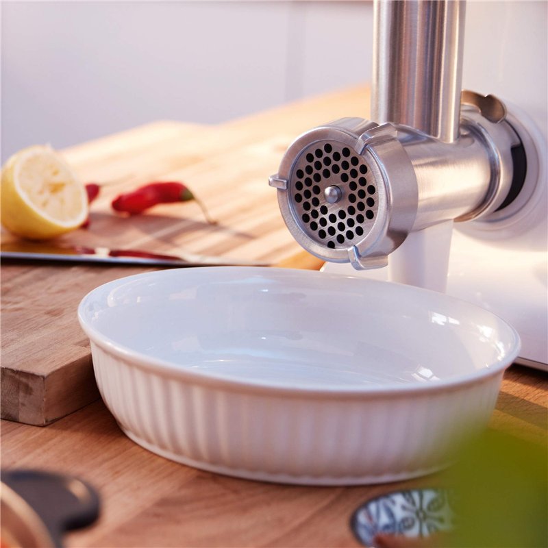 Image secondaire de Bosch Disque perforé MUZ45LS pour hachoir à viande, 2 tranches : 3 mm, 6 mm, acier inoxydable, passe au lave-vaisselle, pour MUM