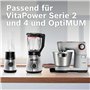 Bosch Hausgeräte MMZBT01B für Optimum Küchenmaschine und VitaPower Series 4 Standmixer to-go Gourde, Tritan, Transparent/Noir