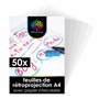 OfficeTree 50 x Feuilles Transparente pour Rétroprojecteur A4 - Feuille Transparente Imprimable - Pour Présentations et Dossiers
