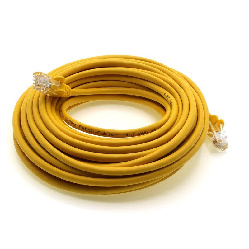 Image secondaire de 1aTTack.de Câble Réseau Cat6 Cat 6-5x 5m - RJ45 Ethernet LAN DSL Routeur Modem - Jaune