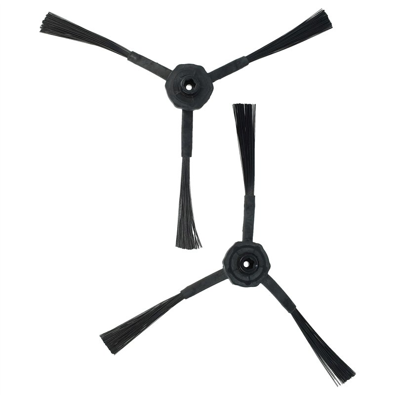 Image secondaire de vhbw 2x Brosse latérale compatible avec Ariete Evolution 2,0 robot aspirateur - Lot de brosses, noir