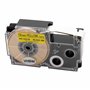 vhbw cassette cartouche 12mm noir sur jaune pour imprimante d´étiquette Casio KL-300