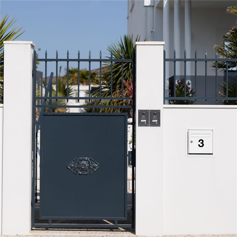 Image secondaire de iSecur chiffres-autocollants n° 3 en noir I hauteur 10 cm I numéro de maison auto-adhésif, chiffre à coller pour extérieur, boît