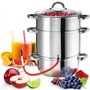 tectake® Extracteur de jus 15L en Acier inoxydable Multi-fonction Centrifugeuse Fruits et legumes Cuiseur-vapeur Presse fruits