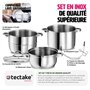 tectake® Extracteur de jus 15L en Acier inoxydable Multi-fonction Centrifugeuse Fruits et legumes Cuiseur-vapeur Presse fruits,