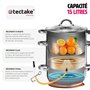 tectake® Extracteur de jus 15L en Acier inoxydable Multi-fonction Centrifugeuse Fruits et legumes Cuiseur-vapeur Presse fruits,