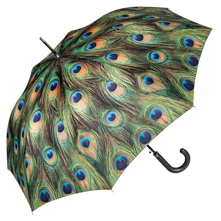 VON LILIENFELD® Parapluie Canne Grand Robuste Ouverture Automatique Femme Homme Paon