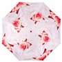 VON LILIENFELD® Parapluie Canne Grand Robuste Résistant au Vent Ouverture Automatique Mariée Fleur Roses, crème