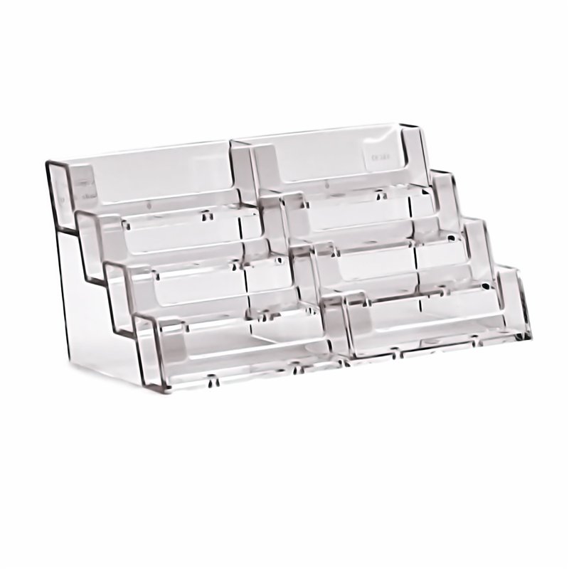 taymar porte-cartes de visite, support pour cartes de visite, présentoir pour cartes de visite, 2×4 étages, transparent