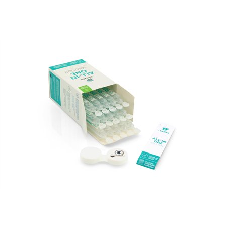 Solution combinée solutions multifonctions 15 x 10 ml monodoses ampoules + récipient