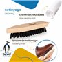 biped kit de brosses à chaussures Classic - Brosses à chaussures pour l'entretien du cuir lisse et du daim - Kit de brosses à ch