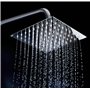 Système de douche en acier inoxydable de ELBE, douche à effet pluie avec pommeau de douche en acier inoxydable 304 20x20cm carré