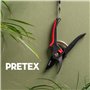 PRETEX sécateur de jardin avec levier de sécurité en deux étapes, lame de coupe avec revêtement antiadhésif | cisailles, ciseaux