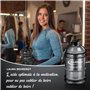 IronMaxx Water Gallon - Grau 2200ml | BPA et DEHP gratuits | Bouteille étanche avec échelle de mesure | Plusieurs couleurs dispo