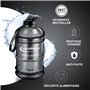 IronMaxx Water Gallon - Grau 2200ml | BPA et DEHP gratuits | Bouteille étanche avec échelle de mesure | Plusieurs couleurs dispo