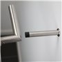 Stoppwerk Butoir de porte mural en acier inoxydable - Butoir de porte avec matériel de fixation et butée en caoutchouc - Ø 2,5 c