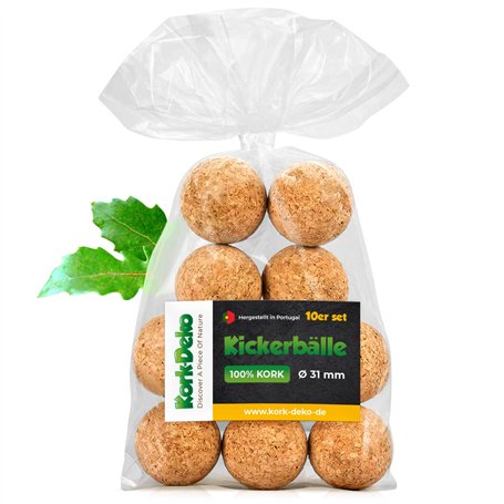 Kork-Deko Balle Baby Foot Liege | Balle Babyfoot Naturelle Ø 3