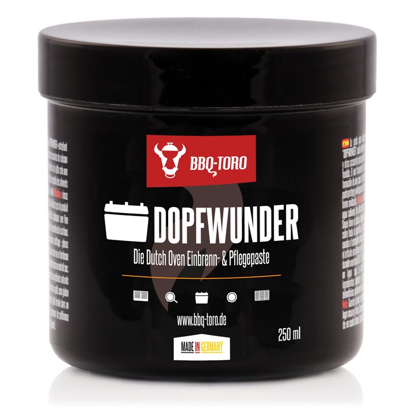 BBQ-Toro DOPFWUNDER Pâte de culottage et d’Entretien pour Le Four hollandais | 250 ML | Pâte pour l'entretien des Accessoires en