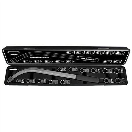 Haskyy Jeu de 15 clés pour galet tendeur de courroie trapézoïdale - Clé de serrage Torx multidents - Profil E