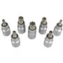 Haskyy Professional 16 pièces Jeu de douilles Torx d'embouts I Jeu d'écrous I T30-T70 55mm de long I E10-E20 39mm de long