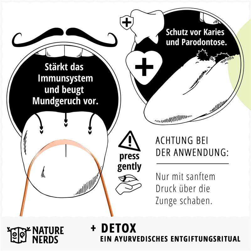 Image secondaire de Nature Nerds - Cure-langues en cuivre (3 pièces) - Jihwa Prakshalana - Un rituel de désintoxication ayurvédique avec le gratte-l