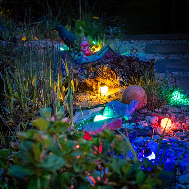 Image secondaire de LED Guirlande lumineuse multicolores de 9,5 m avec 20 balles pour intérieur extérieur Décoration pour Guinguettes, Fêtes, Annive