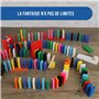 Calmado - 370pcs Pierres Domino/Dominos en Bois Domino Party Edition XXL Ensemble + Sac + Livret + Accessoires
