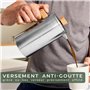 WALDWERK Cafetière à Piston (1L) - French Press en Acier Inoxydable à Double Paroi avec Poignée en Bois de Chêne - Cafetière Man