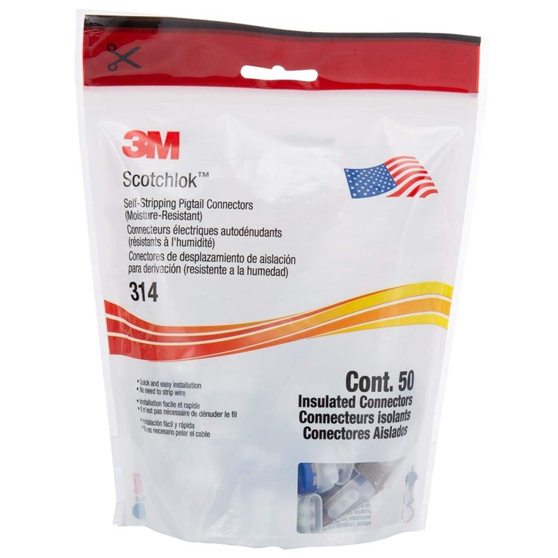 Original 3M Scotchlok 314 Lot de 50 connecteurs de câbles dans le carton d'origine