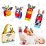 Bébé Poignet et Chaussettes Hochet Animaux Ensemble Jouets et Cadeau de Développement Sensoriel et Eveil pour Infantino Nouveau-