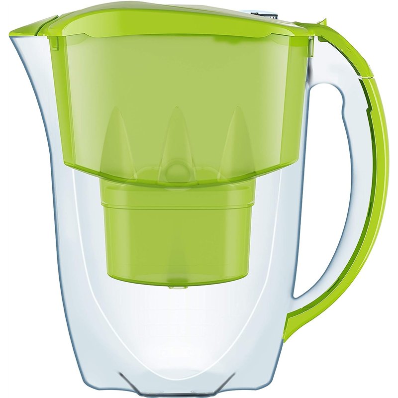 AQUAPHOR Filtre à Eau Jasper Vert Clair avec 1 Filtre MAXFOR+ I Réduit Le calcaire et Le Chlore I Carafe pour 2,8 l I Filtre à E